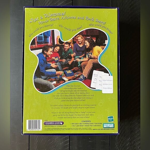 Parker Bros. “Marry, Date or Dump?” 2-6 Player, Adult Party Game. - Picture 2 of 10